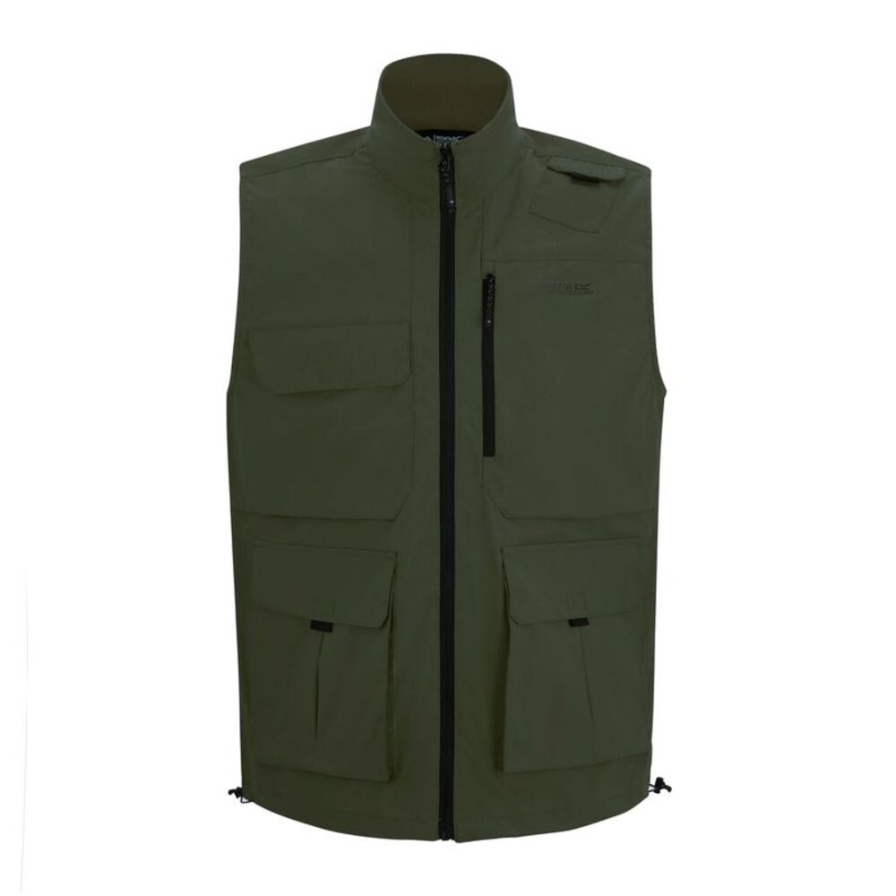 Regatta Mens Light Insect Repellent Travel Body Warmer / Khaki Green